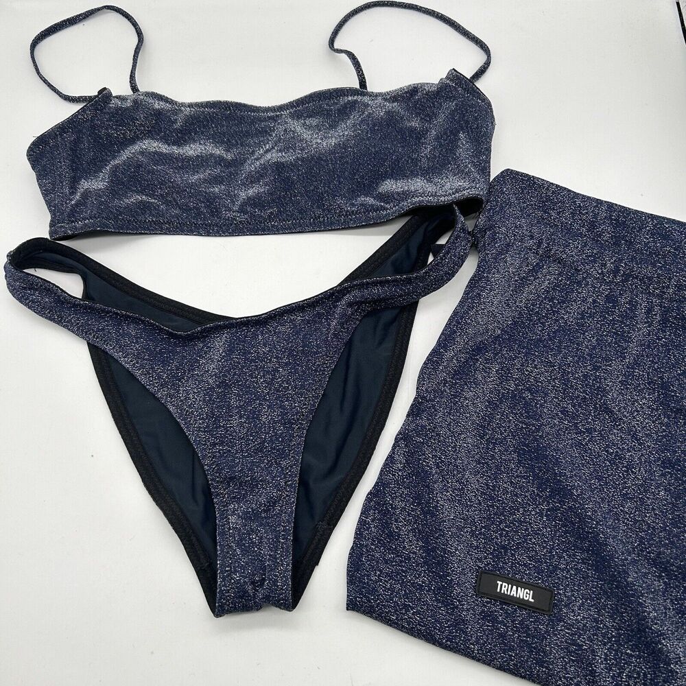 Triangl Swimwear Shimmering Blue Bikini Set